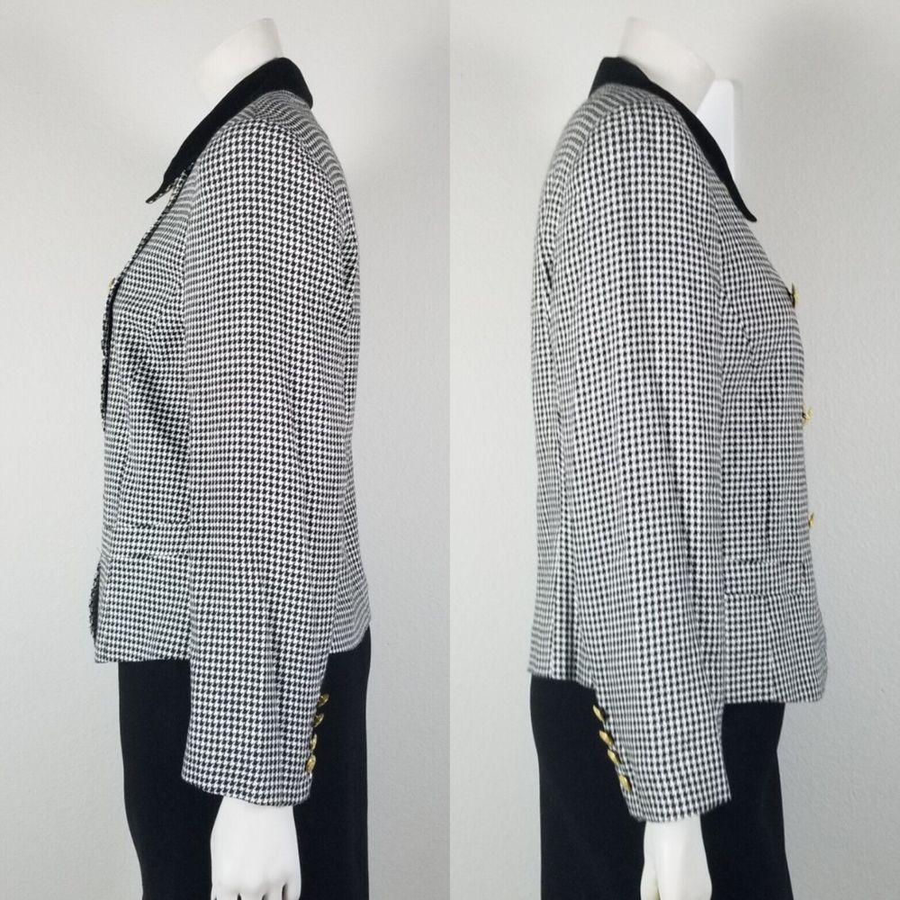 Vintage Field Manor Houndstooth Academia Gold But… - image 2